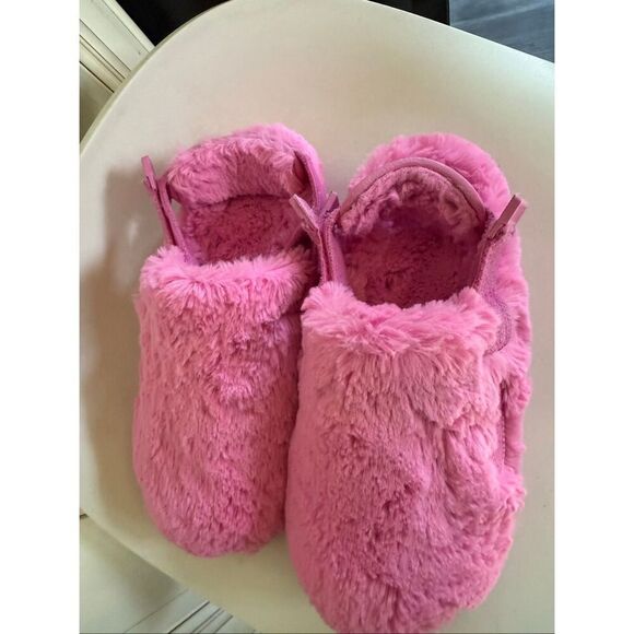 Nike Women's Calm SE Fuzzy Fur Cozy Slip On Slides Mules Playful Pink Size 5 - Picture 8 of 15
